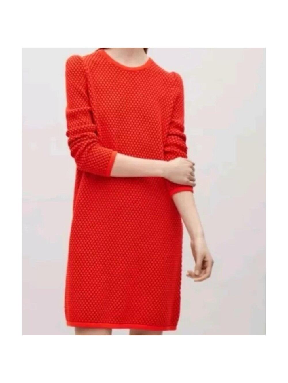 COS Red/Orange Sweater Dress